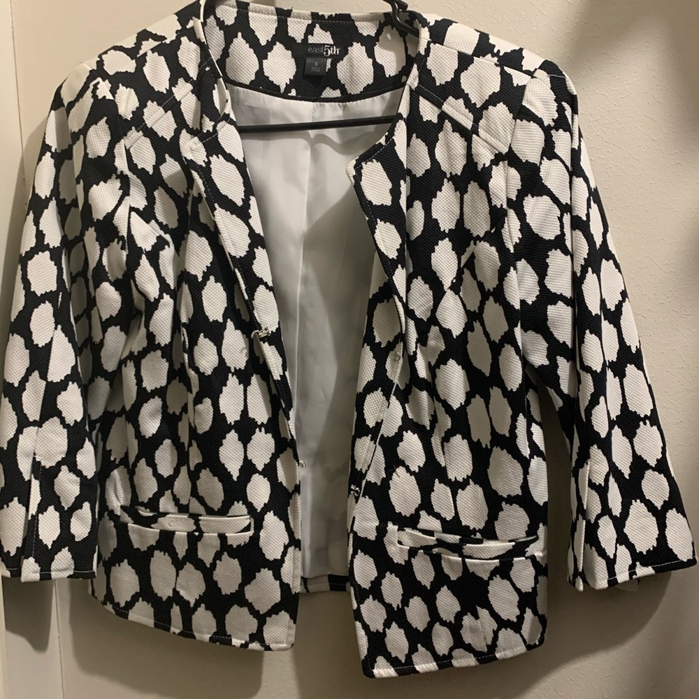 Black and white blazer